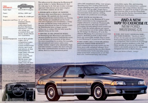 1987 Mustang Advertisement